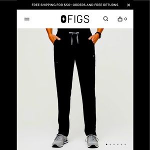 Figs Yola Skinny Scrub Pants Black